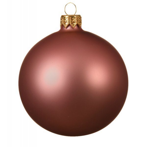 Χριστουγεννιάτικη Γυάλινη Μπάλα Ροζ Ματ (8cm)